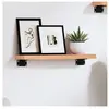 vidaXL Étagère murale marron clair 40x10x2 cm bois chêne massif traité