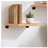 vidaXL Étagère murale marron clair bois chêne massif traité