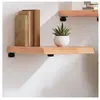 vidaXL Étagère murale marron clair bois chêne massif traité