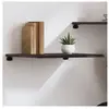 vidaXL Étagère murale marron foncé 60x50x2 cm bois chêne massif traité