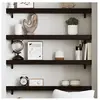 vidaXL Étagère murale marron foncé 80x10x6 cm bois chêne massif traité