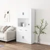vidaXL Buffet haut Blanc Bois d'ingénierie