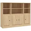 vidaXL Buffets 3 pcs chêne sonoma bois d'ingénierie