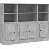 vidaXL Buffets 3 pcs gris béton bois d'ingénierie