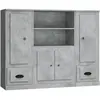 vidaXL Buffets 3 pcs gris béton bois d'ingénierie