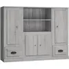vidaXL Buffets 3 pcs sonoma gris bois d'ingénierie