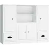 vidaXL Buffets 3 pcs blanc bois d'ingénierie