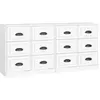 vidaXL Buffets 2 pcs blanc bois d'ingénierie