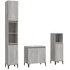vidaXL Ensemble de meubles de salle de bain 3 pcs Sonoma gris