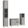 vidaXL Ensemble d'armoires de salle de bain 3 pcs sonoma gris