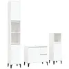vidaXL Ensemble d'armoires salle de bain 3 pcs blanc bois d'ingénierie