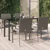 vidaXL Ensemble à manger de jardin coussins 5 pcs noir et gris