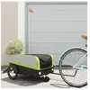 vidaXL Remorque de vélo noir et vert 45 kg fer