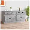 vidaXL Buffets 2 pcs gris béton bois d'ingénierie