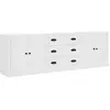 vidaXL Buffets 3 pcs Blanc Bois d'ingénierie