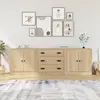 vidaXL Buffets 3 pcs Chêne sonoma Bois d'ingénierie