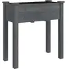 vidaXL Jardinière avec doublure gris 71x37x76 cm bois massif de sapin