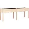 vidaXL Jardinière avec doublure 203x53x76 cm bois massif de sapin