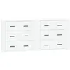 vidaXL Buffets 2 pcs blanc bois d'ingénierie
