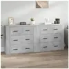 vidaXL Buffets 2 pcs gris béton bois d'ingénierie