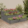 vidaXL Lit surélevé de jardin gris 120x120x56 cm bois massif de sapin