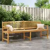 vidaXL Banc de jardin 228x59,5x90 cm bois de teck solide