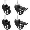 vidaXL Roues pour jardinière 4 pcs noir 8x3,5x8 cm fer