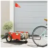 vidaXL Remorque de vélo orange tissu oxford et fer