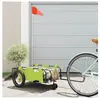 vidaXL Remorque de vélo vert tissu oxford et fer