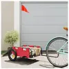vidaXL Remorque de vélo rouge tissu oxford et fer