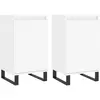 vidaXL Buffets 2 pcs blanc 40x35x70 cm bois d’ingénierie