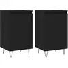 vidaXL Buffets 2 pcs noir 40x35x70 cm bois d’ingénierie