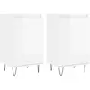vidaXL Buffets 2 pcs blanc brillant 40x35x70 cm bois d'ingénierie