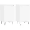 vidaXL Buffets 2 pcs blanc 40x35x70 cm bois d’ingénierie