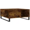 vidaXL Table basse chêne fumé 80x80x36,5 cm bois d'ingénierie