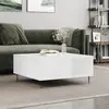 vidaXL Table basse blanc 80x80x36,5 cm bois d'ingénierie