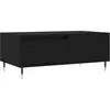 vidaXL Table basse Noir 90x50x36,5 cm Bois d'ingénierie