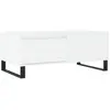 vidaXL Table basse Blanc 90x50x36,5 cm Bois d'ingénierie