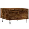 vidaXL Table basse chêne fumé 55x55x36,5 cm bois d'ingénierie