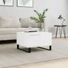vidaXL Table basse blanc 55x55x36,5 cm bois d'ingénierie