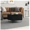 vidaXL Table basse noir 55x55x36,5 cm bois d'ingénierie