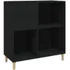 vidaXL Armoire à disques noir 84,5x38x89 cm bois d'ingénierie