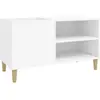 vidaXL Armoire à disques blanc 84,5x38x48 cm bois d'ingénierie