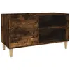 vidaXL Armoire à disques chêne fumé 84,5x38x48 cm bois d'ingénierie