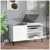 vidaXL Armoire à disques blanc 84,5x38x48 cm bois d'ingénierie 831949