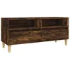 vidaXL Meuble TV chêne fumé 100x34,5x44,5 cm bois d'ingénierie