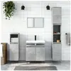vidaXL Armoire de bain gris béton 58x33x60 cm bois d'ingénierie