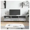 vidaXL Meuble TV gris béton 150x30x44,5 cm bois d'ingénierie