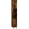 vidaXL Armoire de bain chêne fumé 30x30x190 cm bois d'ingénierie831537