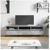 vidaXL Meuble TV gris béton 150x30x44,5 cm bois d'ingénierie